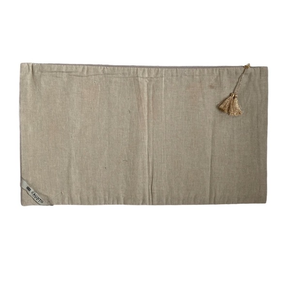 Callisto Home Metallic Leather Patchwork Oblong Cow Hide Pillow Cover NWOT - Picture 2 of 6